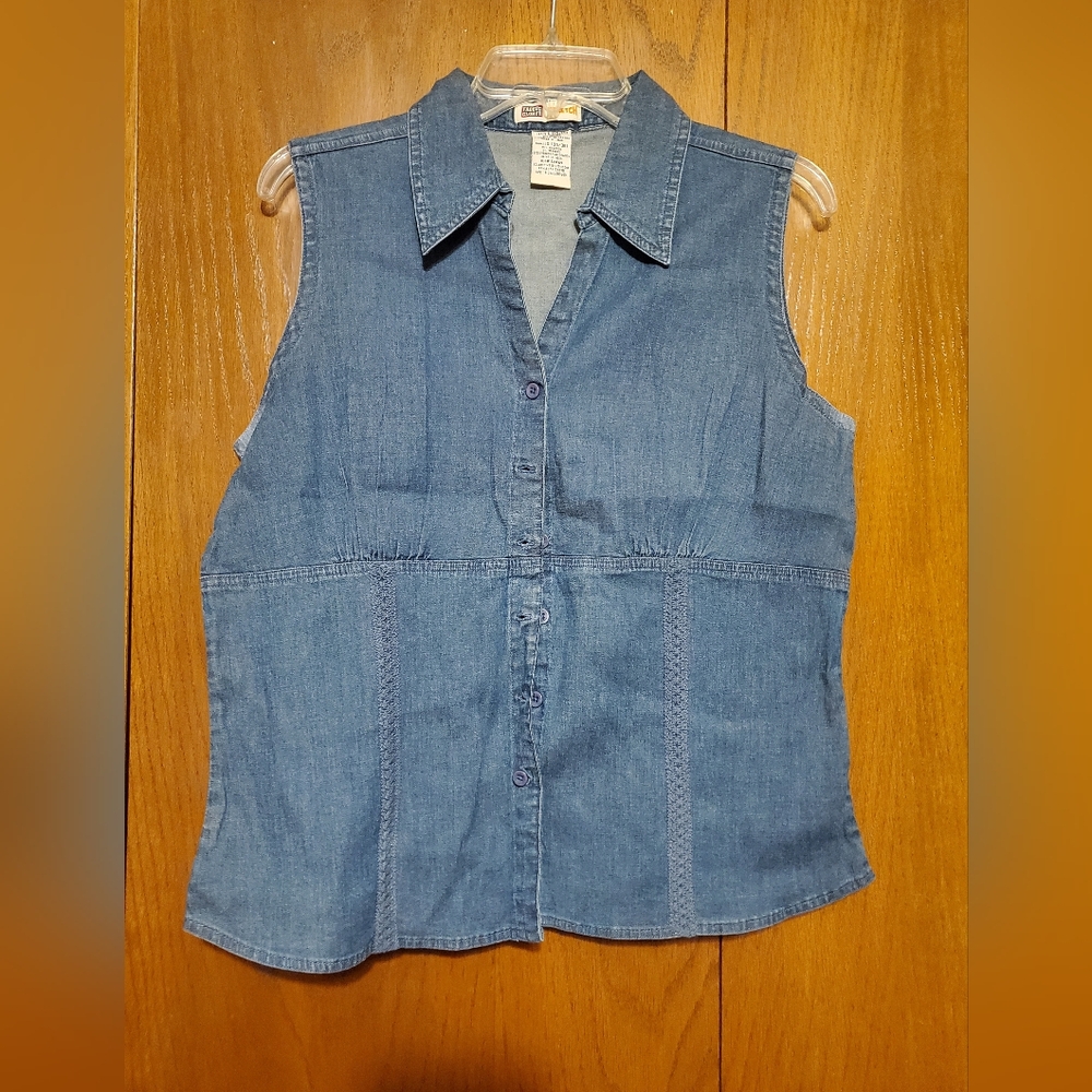 Faded glory denim vest